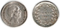 Niederlande 5 Cent netherlands 1869, 5 Cents, silver, like scan, wilhelm III. -