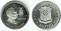 Philippinen 50 Piso Philippines, 50 Piso silver, Manuel L. Quezon -