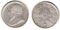 Südafrika 6 Pence south africa, 6 Pence silver coin, like scan -