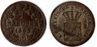 Bayern 1 Kreuzer bavaria, Maximilian II., 1 Kreuzer, like scan -