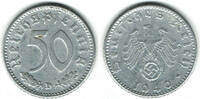 Drittes Reich 50 Pfennig Drittes Reich, Kursmünze 50 Pfennig 1940 D, Aluminium! -