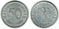 Drittes Reich 50 Pfennig Drittes Reich, Kursmünze 50 Pfennig 1940 D, Aluminium! -