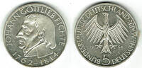 BRD 5 DM Deutschland, 5 DM 1964 J, Johann Gottlieb Fichte! -