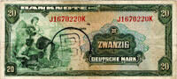 Deutschland - Bank Deutscher Länder 20 Mark 1948 Bank Deutscher Länder, ... 585.70 元 含税 ＋  100.41 元 运费