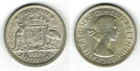 Australien Florin 1959 Australia, 1 Florin silver, Elisabeth II., VF vor... 159.12 元 含税 ＋  100.50 元 运费