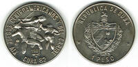Kuba 1 Peso Cuba, commemorative coin, soccer -