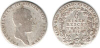 Preußen 1/6 Taler König Friedrich Wilhelm III., 1/6 Taler 1816 A, Erhaltung siehe Scan! -