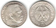 Drittes Reich 5 Reichsmark Drittes Reich, 5 Reichsmark Hindenburg ohne HK, 13,89 g 900er Silber! -