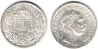 Ungarn 1 Korona Hungary, 1 Korona 1915 silver, Franz Joseph! -