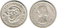 Australien Shilling Australia, shilling silver coin 1955, Elisabeth II.! -