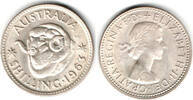 Australien Shilling Australia, shilling silver coin 1963, Elisabeth II.! -