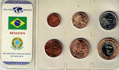Brasilien 1,91 Real Brazil, coin set, 1 centavo - 1 real (6 coins) -