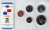 Panama diverse Münzen Panama, coin set, 1 centesimo - 1/2 balboa (5 coins) -