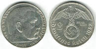 Drittes Reich 2 Reichsmark Drittes Reich, 2 Reichsmark 1937 J, Hindenburg mit HK! -