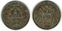Kaiserreich 1 Mark Kaiserreich, Kursmünze 1 Mark 1905 J, 900er Silber! -
