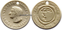 Hannover Tragbare Porzellanmedaille / 250 Jahre Deutsches Porzellan / Deutsche.... -