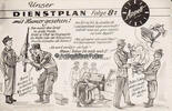 Bundesrepublik Deutschland Ansichtskarte / Postkarte / Bundeswehr / Unser Dienstplan mit Humor gesehen! -