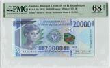 GUINEA P.50a - 20000 Francs PMG 68 EPQ TOP POP -