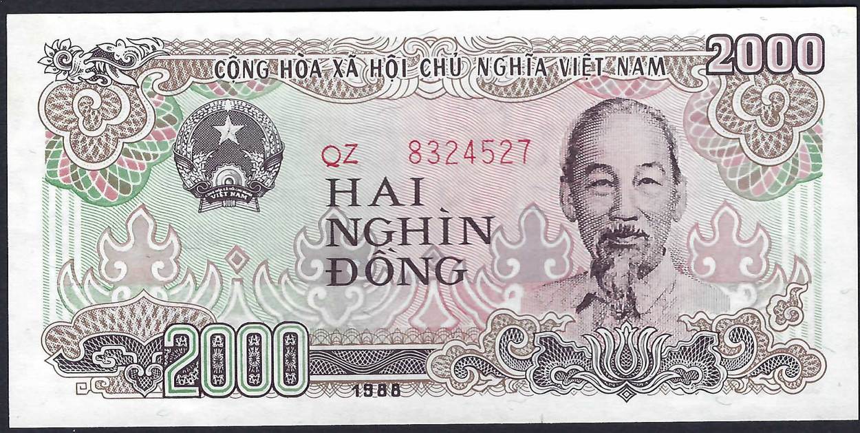 2000 dng 1988 vietnam state bank of vietnam au / gem unc