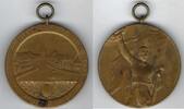 France / Frankreich / Mutzig / Elsass Médaille en bronze avec bélière 25 ème anniversaire du 28/08/1921 -