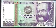 Pérou / Peru 5000 Intis 28/06/1988 Banco Central De Reserva Del Peru P.N... 12.53 元 含税 ＋  83.51 元 运费