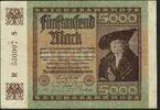 Allemagne / Deutschland / Germany 5000 Mark Reichsbanknote série R-S -