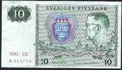 Suède / Schweden 10 Kronor Sveriges Riksbank -