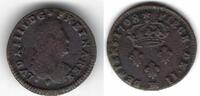 France / Frankreich / Strasbourg / Straßburg 2 Deniers Louis XIV ( 1643 - 1715) -