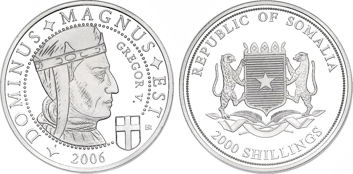 2000 shillings 2006 somalia "dominus magnus est" (gregor v.