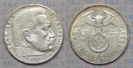 Drittes Reich 2 RM Hindenburg with Swast. -