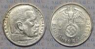 Drittes Reich 2 RM Hindenburg with Swast. -