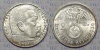Drittes Reich 2 RM Hindenburg with Swast. -