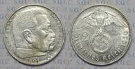Drittes Reich 2 RM Hindenburg with Swast. -