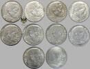 Drittes Reich 2 RM Hindenburg with Swast. - Lot of 10 different -