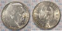 Drittes Reich 5 RM 1935-G Hindenburg without Swastika Stgl. mit leichter... 493.66 元 含税 ＋  83.67 元 运费
