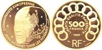 Frankreich 500 Francs=70 Ecu Gold Fünfte Republik seit 1958. -
