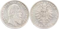 Württemberg 5 Mark Karl 1864-1891. -
