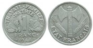 Frankreich 1 Franc Al Doppelaxt, B, Gad. 471 -