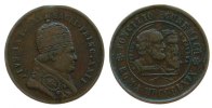 Vatikan Medaille Bronze Pius IX (1846-1878), auf das 1. Vatikanische Konzil, Brustbild nach rechts / St. Peter und Paul, ca. 21,6 MM, entfernte Ö -