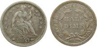 USA 1/2 Dime Ag Seated Liberty, mit Pfeilen -