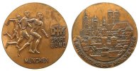 München Medaille Bronze München - 1. Internationaler Volkslauf, ca. 44 MM -