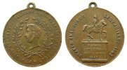 Frankreich tragbare Medaille Bronze Orleans Ferdinand Philipp Herzog, auf die Enthüllung des Standbildes, Portait im Kranz / Ferdinand Philipp zu Pferd, ca. -