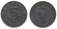 Österreich 5 Groschen Zink 2. Republik, minimal fleckig -