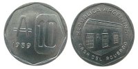 Argentinien 10 Australes Al Casa del Acuerdo -