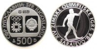 Jugoslawien 500 Dinara Ag Olympiade Sarajewo, Skilanglauf -