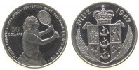 Niue 50 Dollar Ag Steffi Graf, etwas angelaufen -