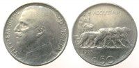 Italien 50 Centesimi Ni Victor Emanuel III, Riffelrand (rigato) -