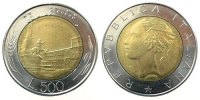 Italien 500 Lire Bi-Met . -