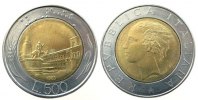 Italien 500 Lire Bi-Met . -