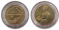 Thailand 10 Baht Bi-Met König mit Kamera / Reis -